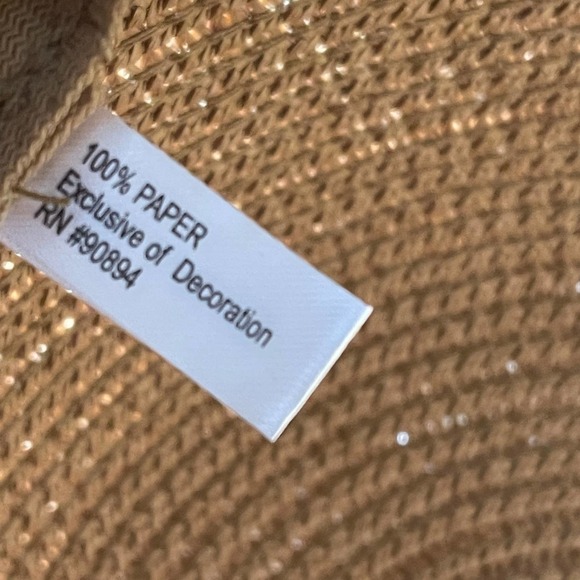 New Magid Hats Brown Black UPF 50+ Striped Straw Sun Hat One Size